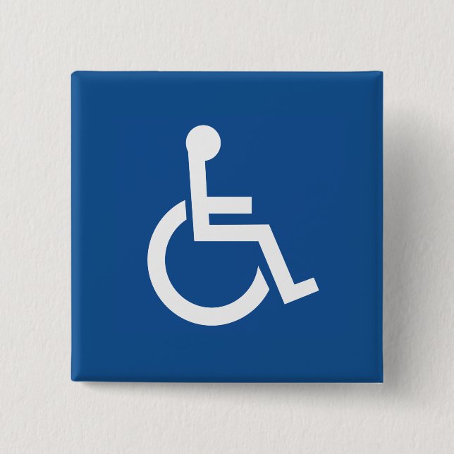 Handicapped 15 Cm Square Badge (Front)