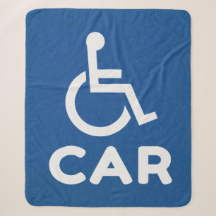 Handicapped Car Sherpa Blanket