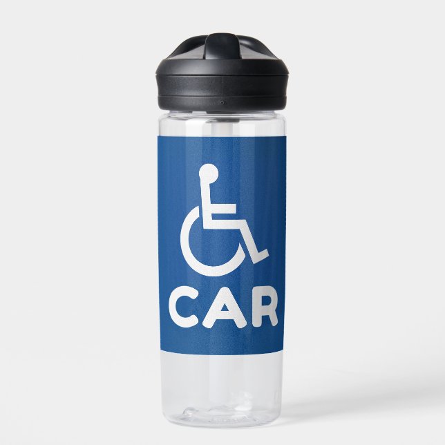 Handicapped Car Water Bottle (Front)