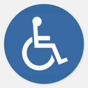 Handicapped Classic Round Sticker