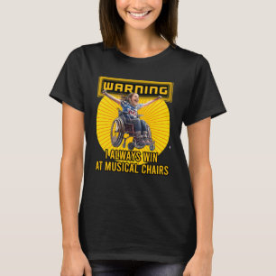 Handicapped Crippled Amputee Disabled Wheelchair H T-Shirt