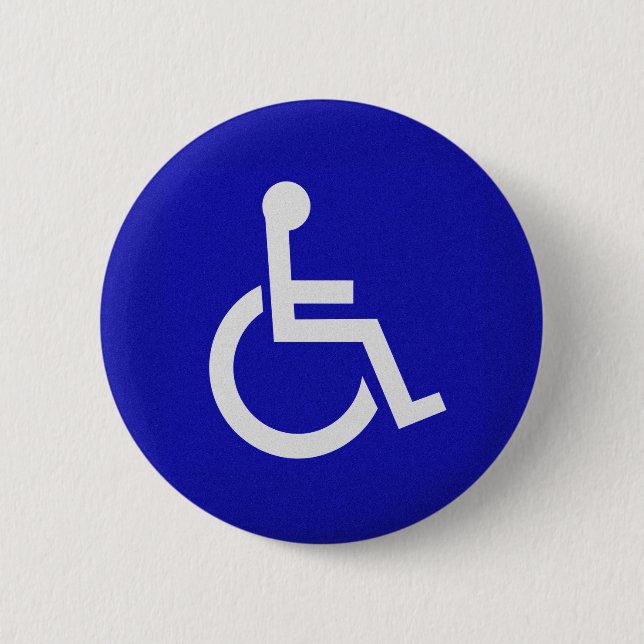 Handicapped Disabled 6 Cm Round Badge (Front)