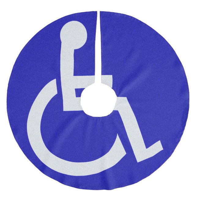 Handicapped Disabled Brushed Polyester Tree Skirt (Front)