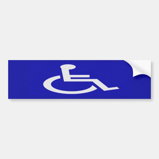 Handicapped Disabled Bumper Sticker (Front)