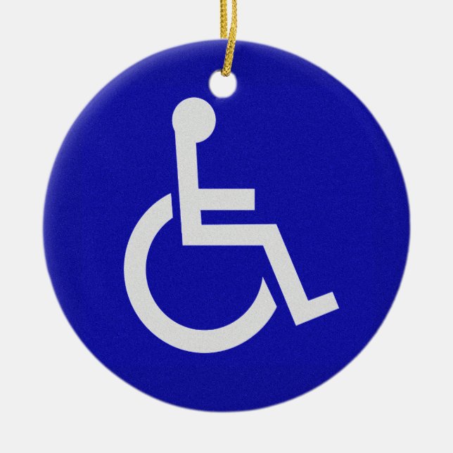 Handicapped Disabled Ceramic Tree Decoration (Front)