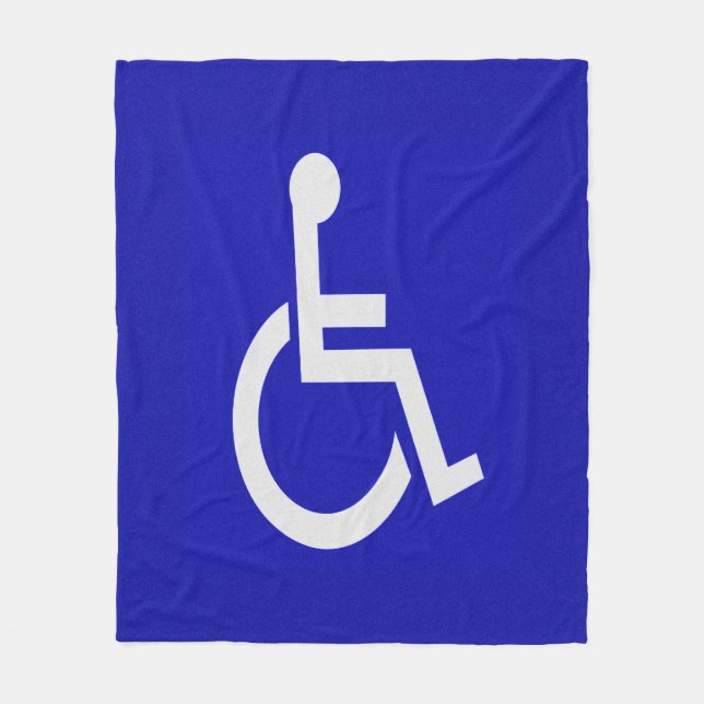 Handicapped Disabled Fleece Blanket (Front)
