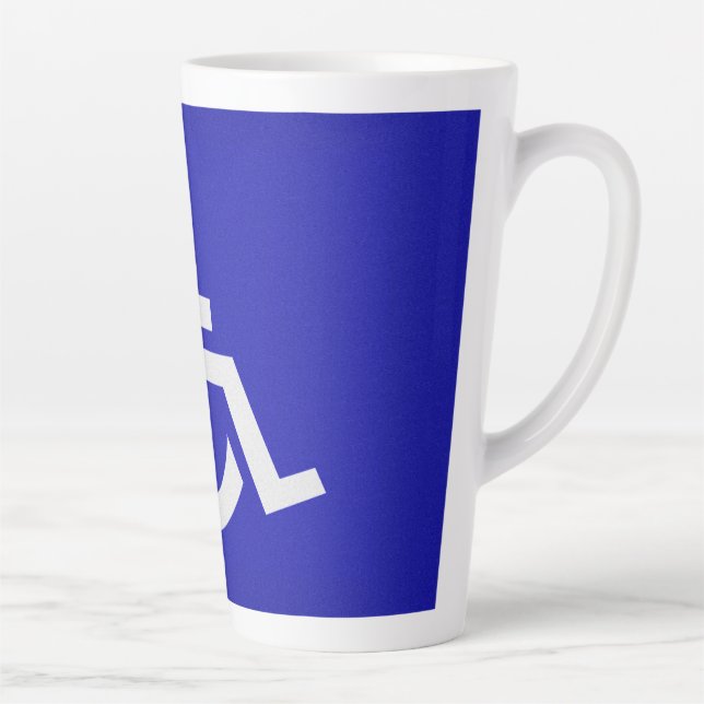 Handicapped Disabled Latte Mug (Right)