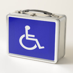 Handicapped Disabled Metal Lunch Box