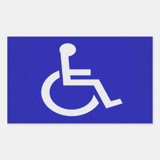 Handicapped Disabled Rectangular Sticker