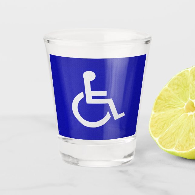 Handicapped Disabled Shot Glass (Front)
