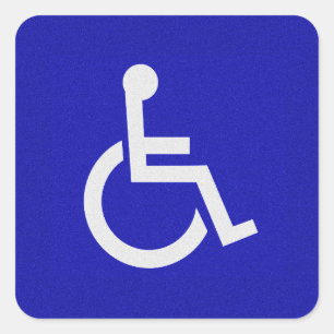 Handicapped Disabled Square Sticker