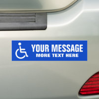 Handicapped disabled symbol add message blue white