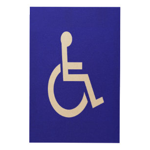 Handicapped Disabled Wood Wall Art