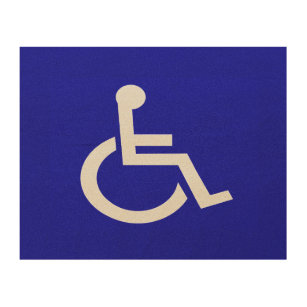 Handicapped Disabled Wood Wall Art