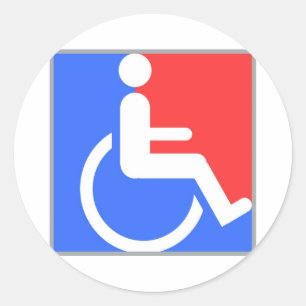 Handicapped original design! classic round sticker