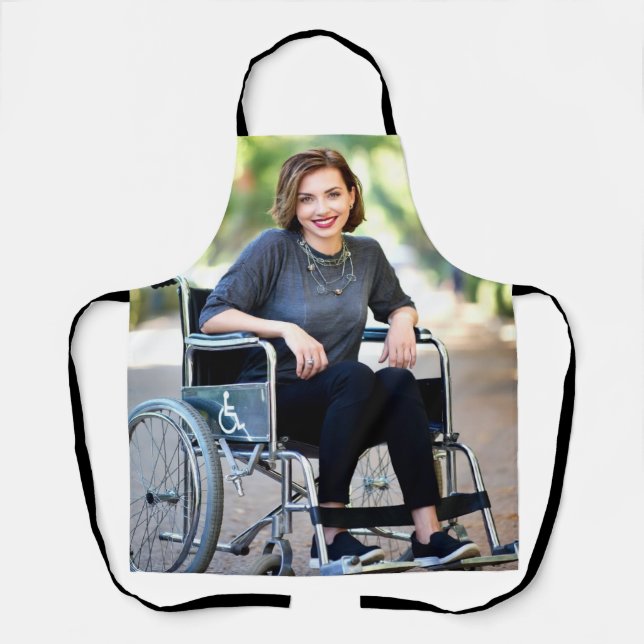 Handicapped Photo Customize Personalize Apron (Front)