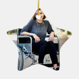 Handicapped Photo Customize Personalize Ceramic Tree Decoration