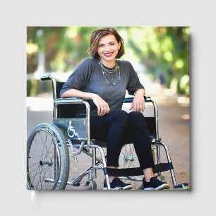 Handicapped Photo Customize Personalize Guest Book