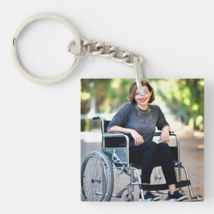 Handicapped Photo Customize Personalize Key Ring