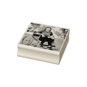 Handicapped Photo Customize Personalize Rubber Stamp