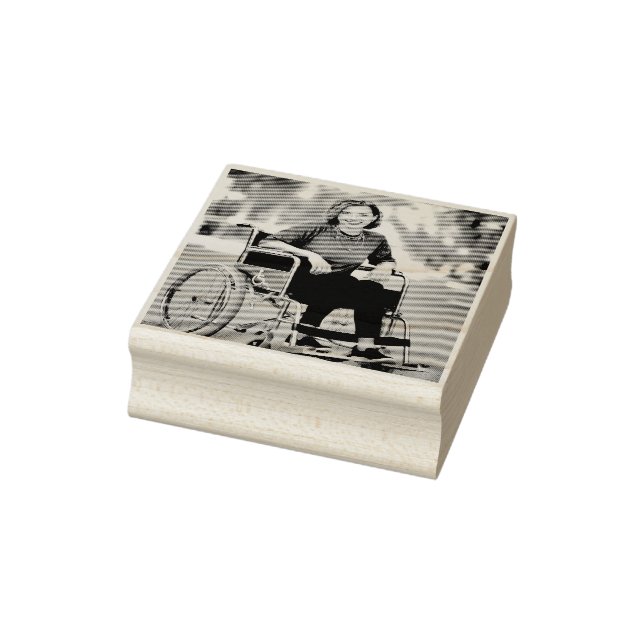 Handicapped Photo Customize Personalize Rubber Stamp (Stamp)