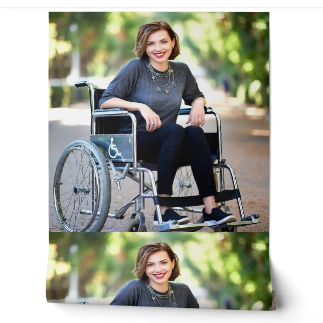 Handicapped Photo Customize Personalize Wallpaper (Unrolling)