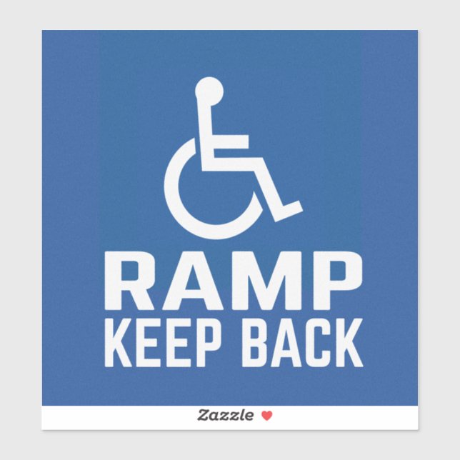 Handicapped Ramp Keep Back (Sheet)