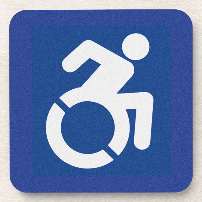 Handicapped Sign Modern Coaster (Front)