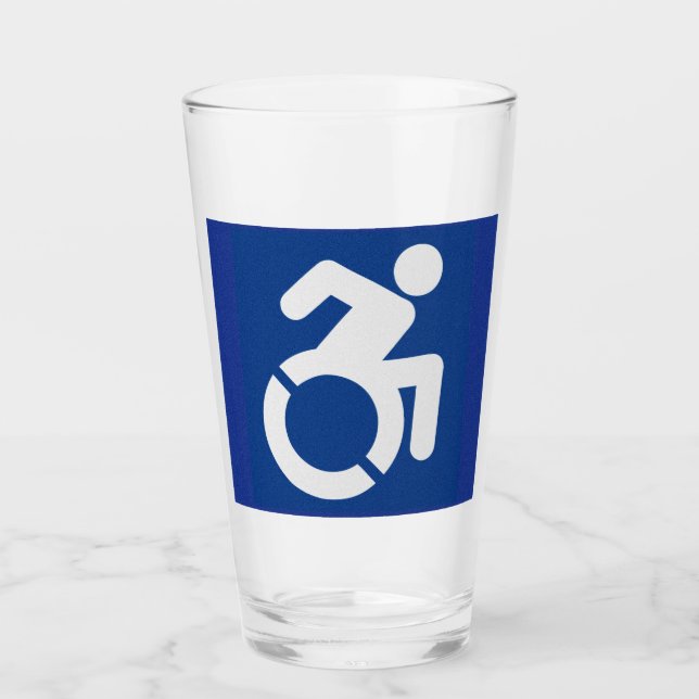 Handicapped Sign Modern Glass (Front)