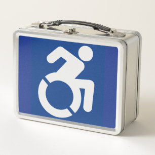 Handicapped Sign Modern Metal Lunch Box