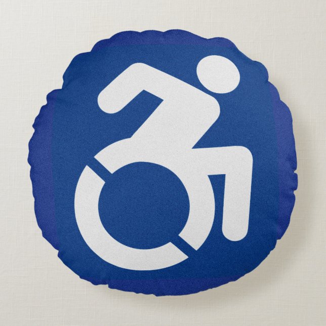 Handicapped Sign Modern Round Cushion (Front)
