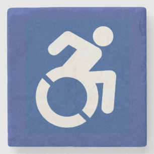 Handicapped Sign Modern Stone Coaster