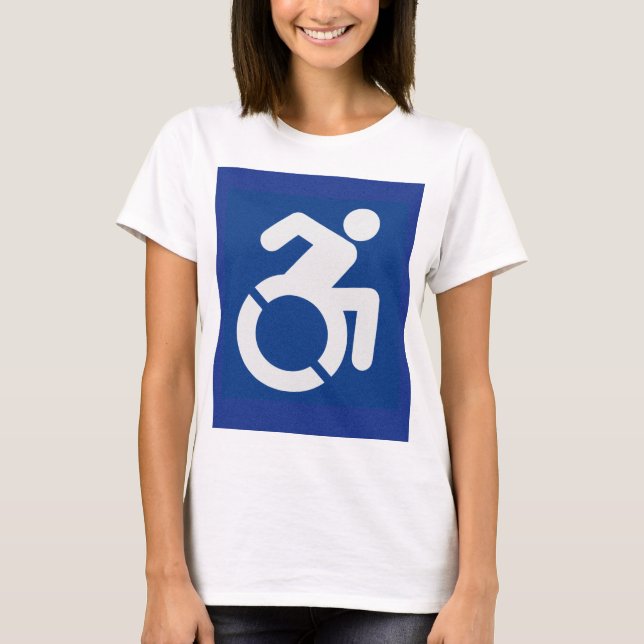 Handicapped Sign Modern T-Shirt (Front)