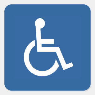 Handicapped Square Sticker