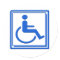 Handicapped Stylish Symbol Blue