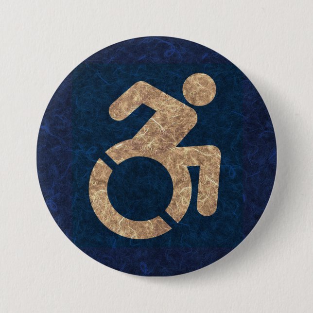 Handicapped Textured 7.5 Cm Round Badge (Front)