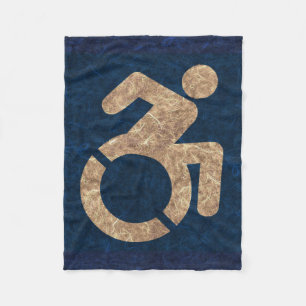 Handicapped Textured Fleece Blanket