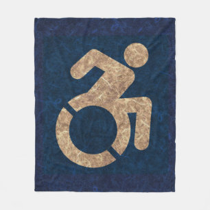 Handicapped Textured Fleece Blanket