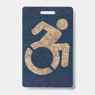 Handicapped Textured ID Badge