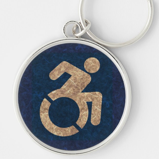 Handicapped Textured Key Ring (Front)