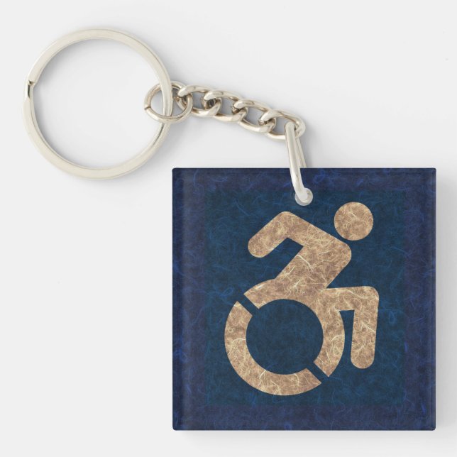 Handicapped Textured Key Ring (Front)