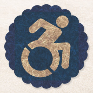 Handicapped Textured Paper Coaster