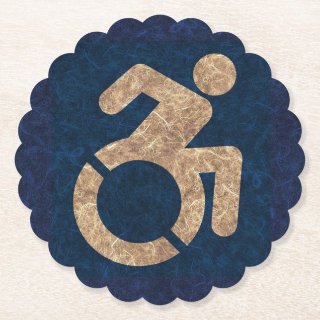 Handicapped Textured Paper Coaster (Front)