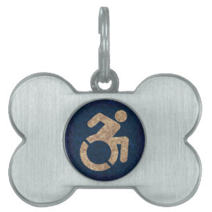 Handicapped Textured Pet ID Tag