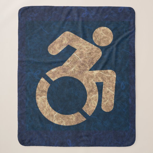 Handicapped Textured Sherpa Blanket (Front)