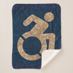 Handicapped Textured Sherpa Blanket