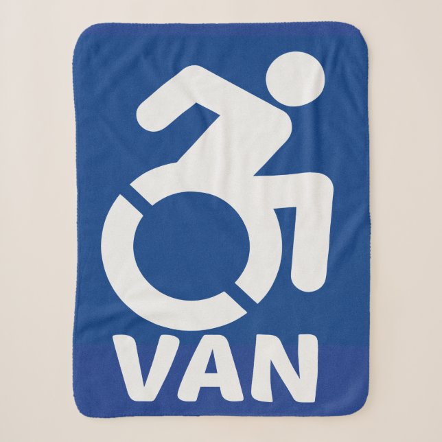 Handicapped Van Modern Sherpa Blanket (Front)