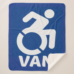 Handicapped Van Modern Sherpa Blanket