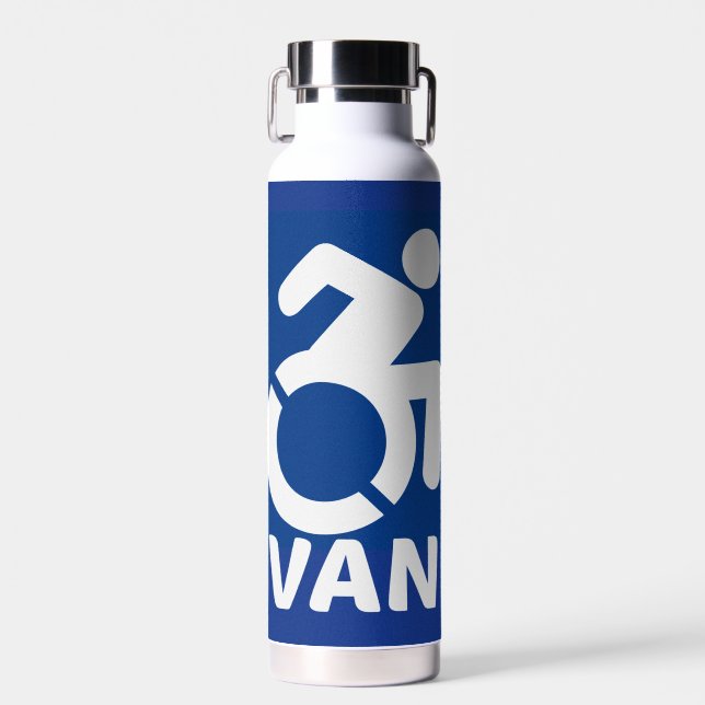 Handicapped Van Modern Water Bottle (Front)