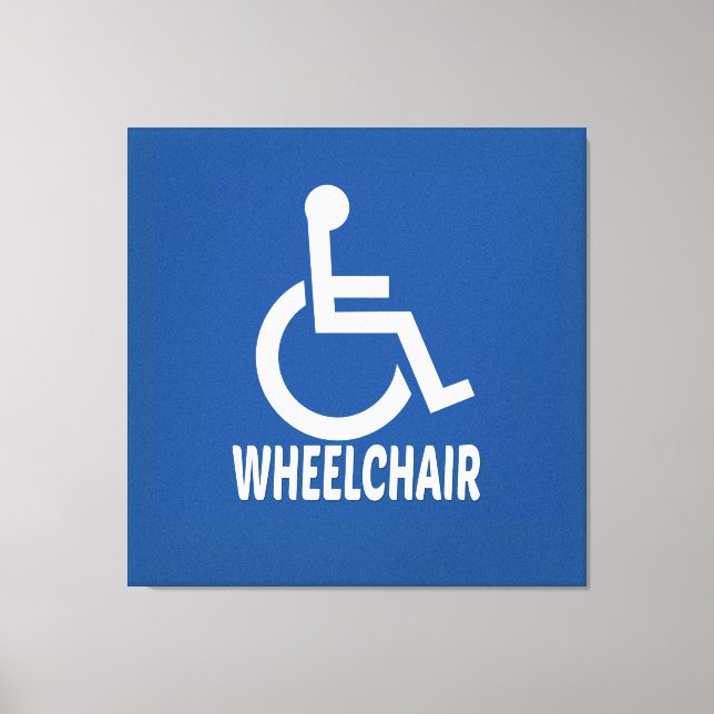 Handicapped Wheelchair Canvas Print (Front)